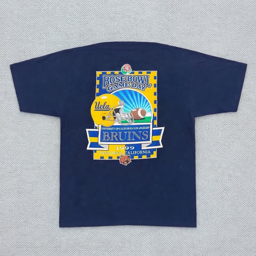 Vintage 1999 UCLA Bruins Rose Bowl Game Day T-Shirt Navy Men's Size XL
